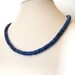 Mens Men's Necklace Puka Necklace Unisex Blue Royal Sapphire Cobalt Heishi  Shell Necklace BellinaCreations Bellina Creation