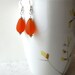 Sea Glass Seaglass Earrings Red Orange BellinaCreations Bellina Creation