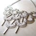 Vintage Bib Necklace Sarah Coventry Silver Charisma 1975 BellinaCreations Bellina Creation