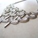 Vintage Bib Necklace Sarah Coventry Silver Charisma 1975 BellinaCreations Bellina Creation