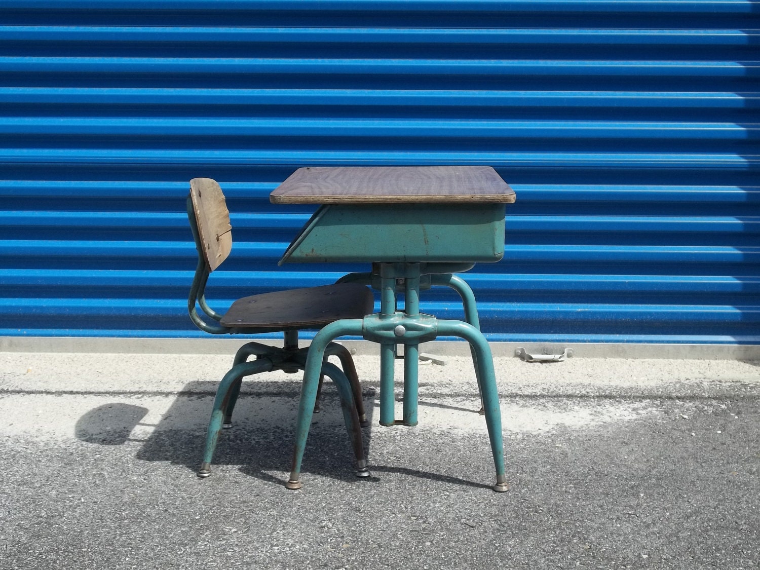 Vintage School Desk and Chair Set