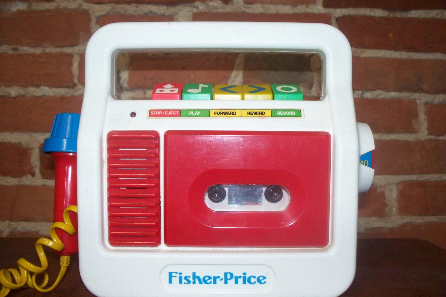 Vintage Fisher Price Cassette Tape Recorder with by swagJUICE
