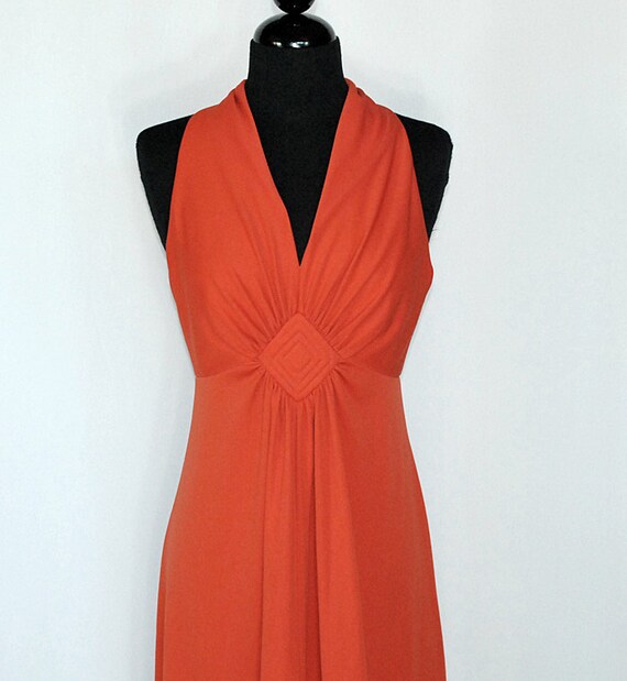 orange goddess dress