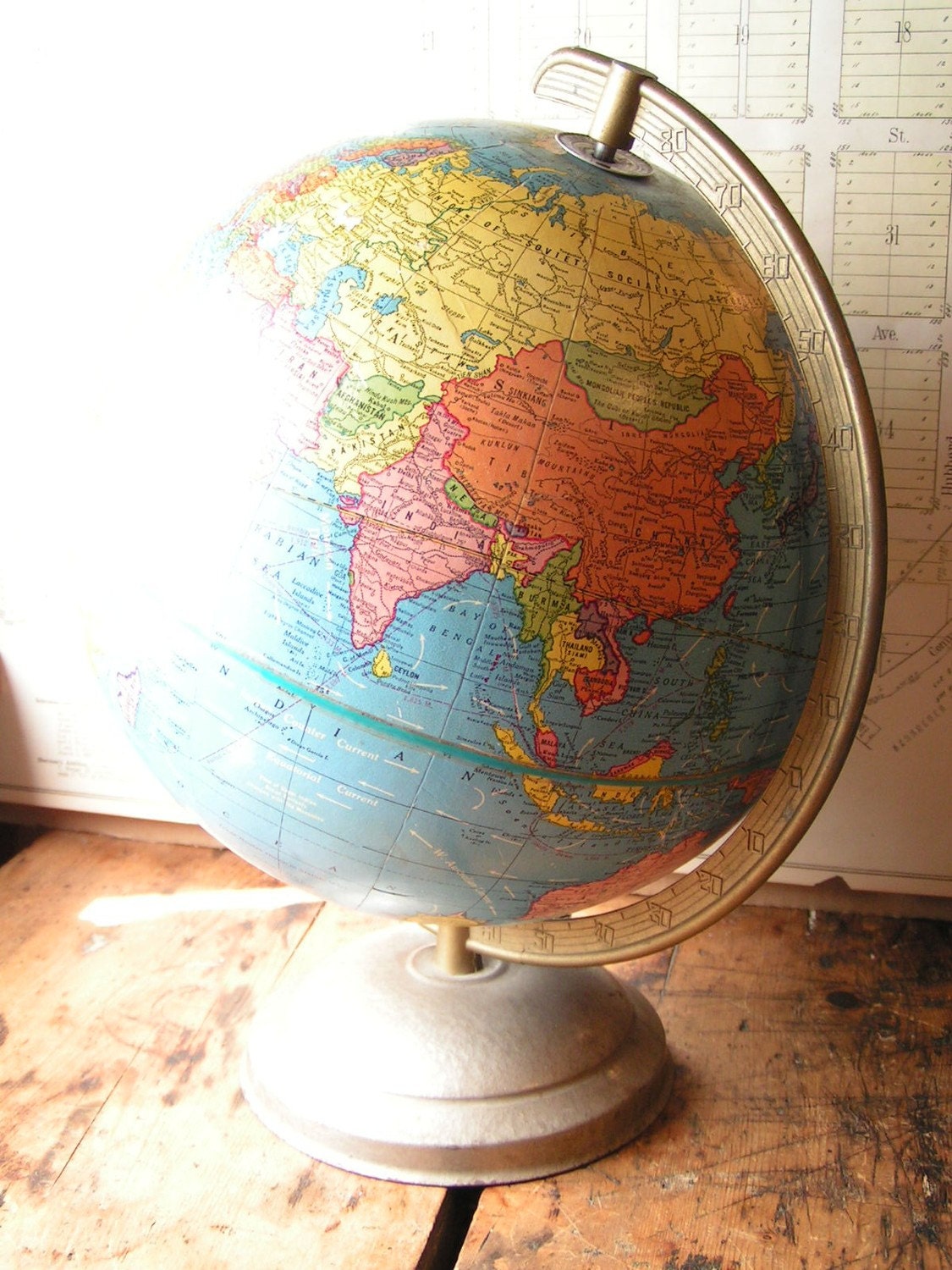 Vintage Scholastic 10.5 inch Globe