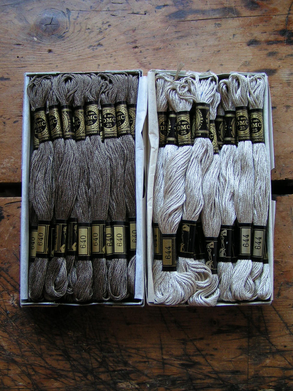 Reserved for Keith (seasob) Six Boxes of Vintage French Embroidery Thread