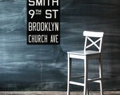 BROOKLYN New York City Vintage Look Subway Sign. Bus Scroll. Canvas 20 x 30 Rollsign Print