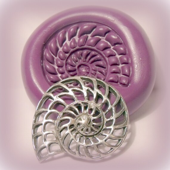 large unique seashell mold flexible silicone push mold by moldsrus