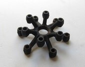 Vintage Retro 1950s atomic cast iron tapered candle holder