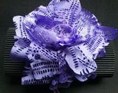 Brooch - hair accessory in purple