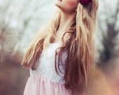 Candy pink Tulle roses babydoll dress