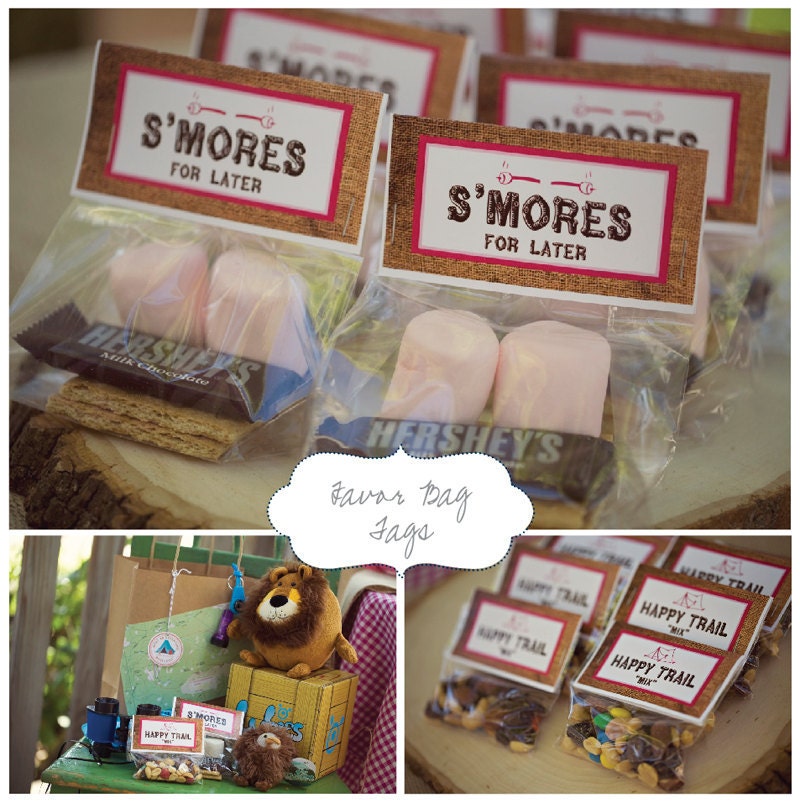 DIY Printable Camping Birthday Party Printables - Boy & Girl Designs