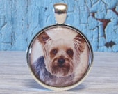 I Love My Dog - 1 inch Circle Pendant with Free Ball Chain or Keyring (1090)