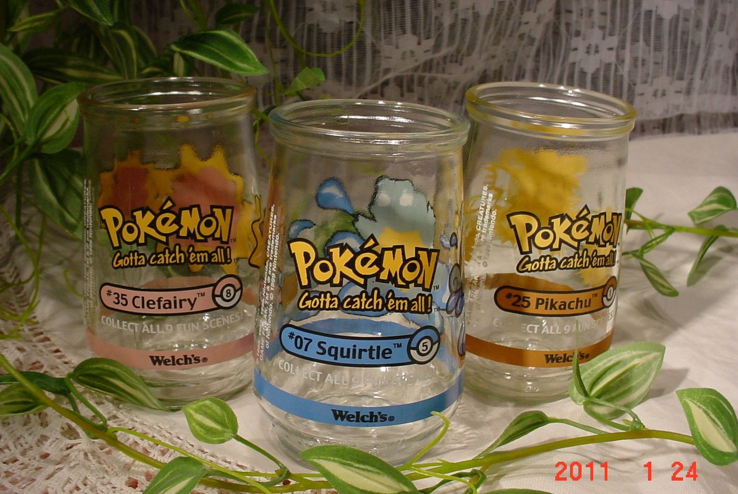 Welchs POKEMON Jelly Jarsset of 3 by MellyMcBlueTreasures on Etsy