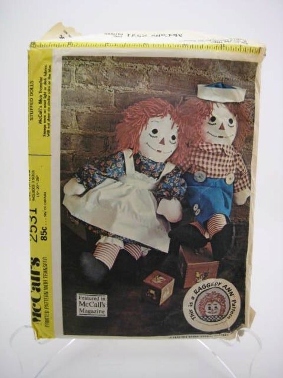 Raggedy Ann and Andy Pattern Vintage McCall's by TooTooKute