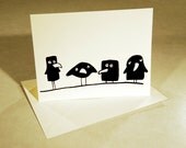 Blank Card- Ravens in a Row