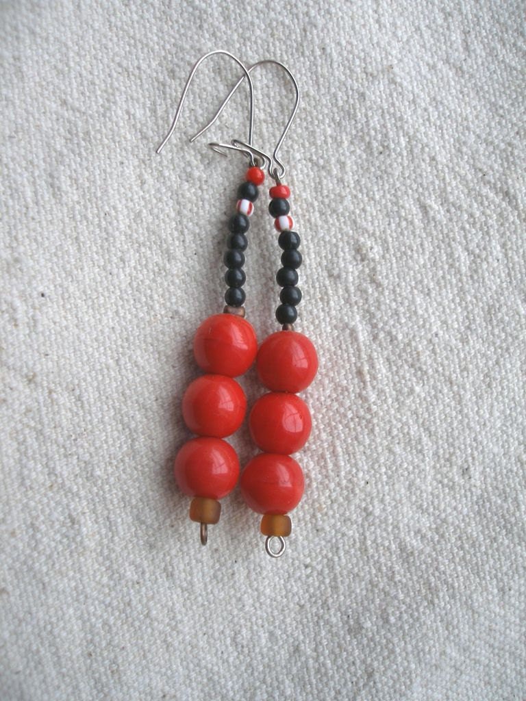 African Ripe red fruitsEarrings by Fianaturals on Etsy