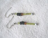 African Green black stick Earrings by Fianaturals