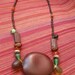 African Entada giga sea heart seed Mali wedding glass Necklace by Fianaturals on etsy