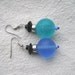 African style Blue glass horn Earrings by Fianaturals