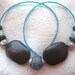 African Krobo Recycled glass Seed metal Blue ocean necklace by Fianaturals on Etsy