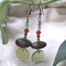 African seed Ntama coumba glass Yellow Red Blue Earrings by Fianaturals on Etsy