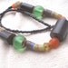 African Ebony wood Recycled glass AYIDOHUEDO necklace by Fianaturals