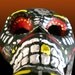 Hand Painted Day of the Dead Sugar Skull with Skeletons & Bones FREE shipping