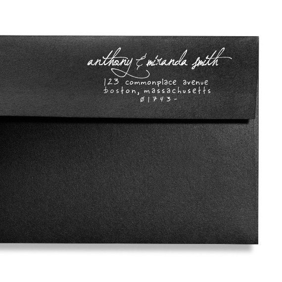 Handwritten Style Custom Return Address Rubber Stamp