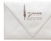 Personalized Return Address Rubber Stamp With Tree Graphic