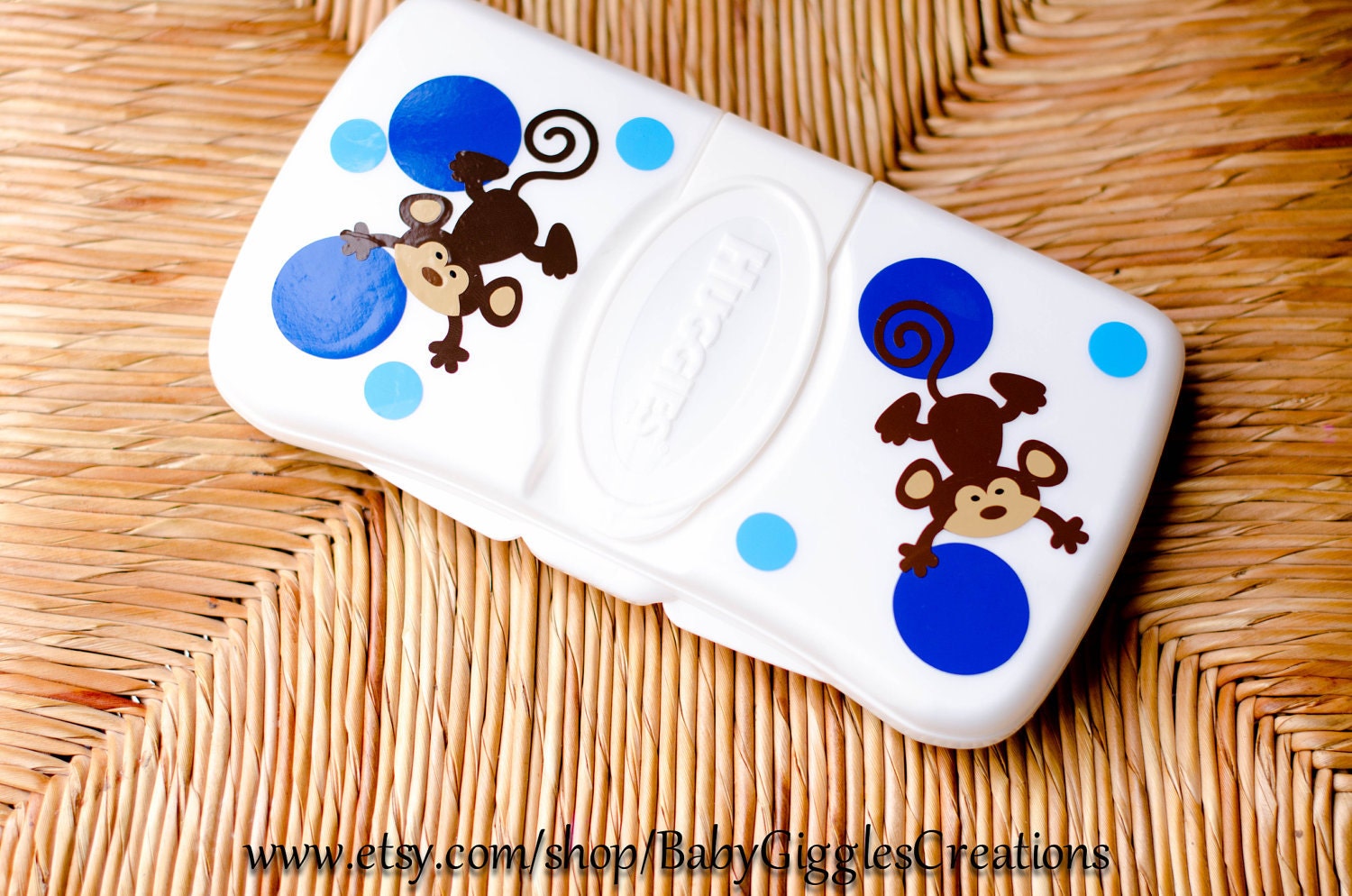 personalized Monkey baby wipe case - create your own free shipping