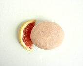 Grapefruit Aloe Soap / Hand formed round / Eco Friendly Soap, Handmade Soap / Cold Process Soap