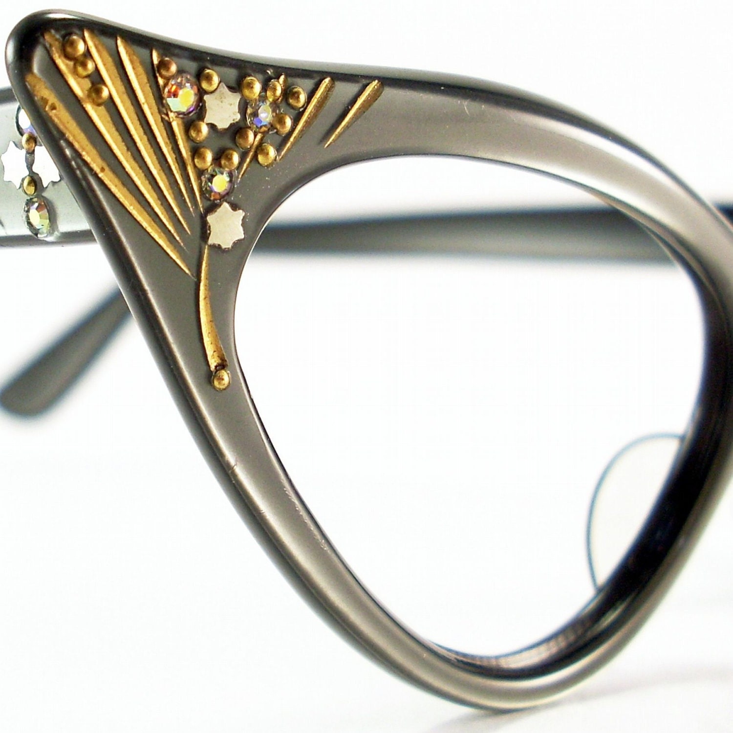 Vintage 50s Frame France Cat Eye Glasses by ...
