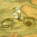 10 Pcs Adjustable Silver Ring Base Ring Settings with 8mm Blank Pads CH0633