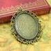 5 pcs Bezels Cameo Settings Antique Bronze Cameo Base Pendant Trays 40x30mm CH0719