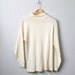 vintage 60s 70s ivory thermal long sleeve shirt / mens large