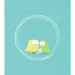 bird family nursery art. parakeets in green, yellow, blue - 8.5 x 11 art print for children, baby, kids room (MORE COLORS AVAILABLE)