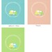 bird family nursery art. parakeets in green, yellow, blue - 8.5 x 11 art print for children, baby, kids room (MORE COLORS AVAILABLE)
