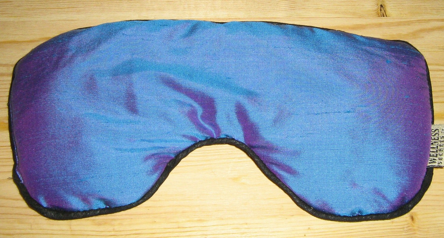 WEIGHTED Eye Mask Heat Pack 100 silk eye pillow by StressTamerSpa
