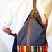 The Chimayo Bag // Heavy Brushed Twill, Leather, and Rainbow Contrast. Converts from Backpack to Tote