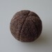 Felted Brown Tweed Wool Catnip Ball