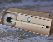 Vintage Swansdown Powder Puff wand in Box Paris New York