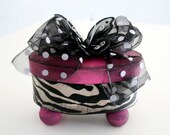 Kit to make  Wild about Fuschia small oval paper mache box