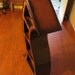 FREE MELTING CLOCK with purchase,Handmade 4ft Curved Bookshelf Oak Stained/Blk