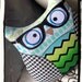 Hipster Owl with Glasses - Teal Lime - Space Invaders - Chevron - Houndstooth - Retro