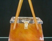 Vintage Couture 1940's Lucite Purse Handbag
