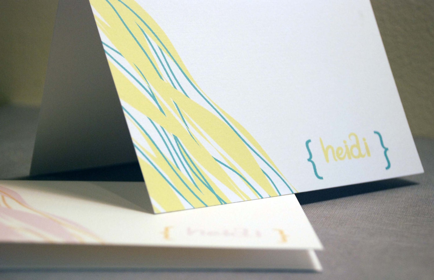 Waves Personalized Stationery Note Cards Set of 8