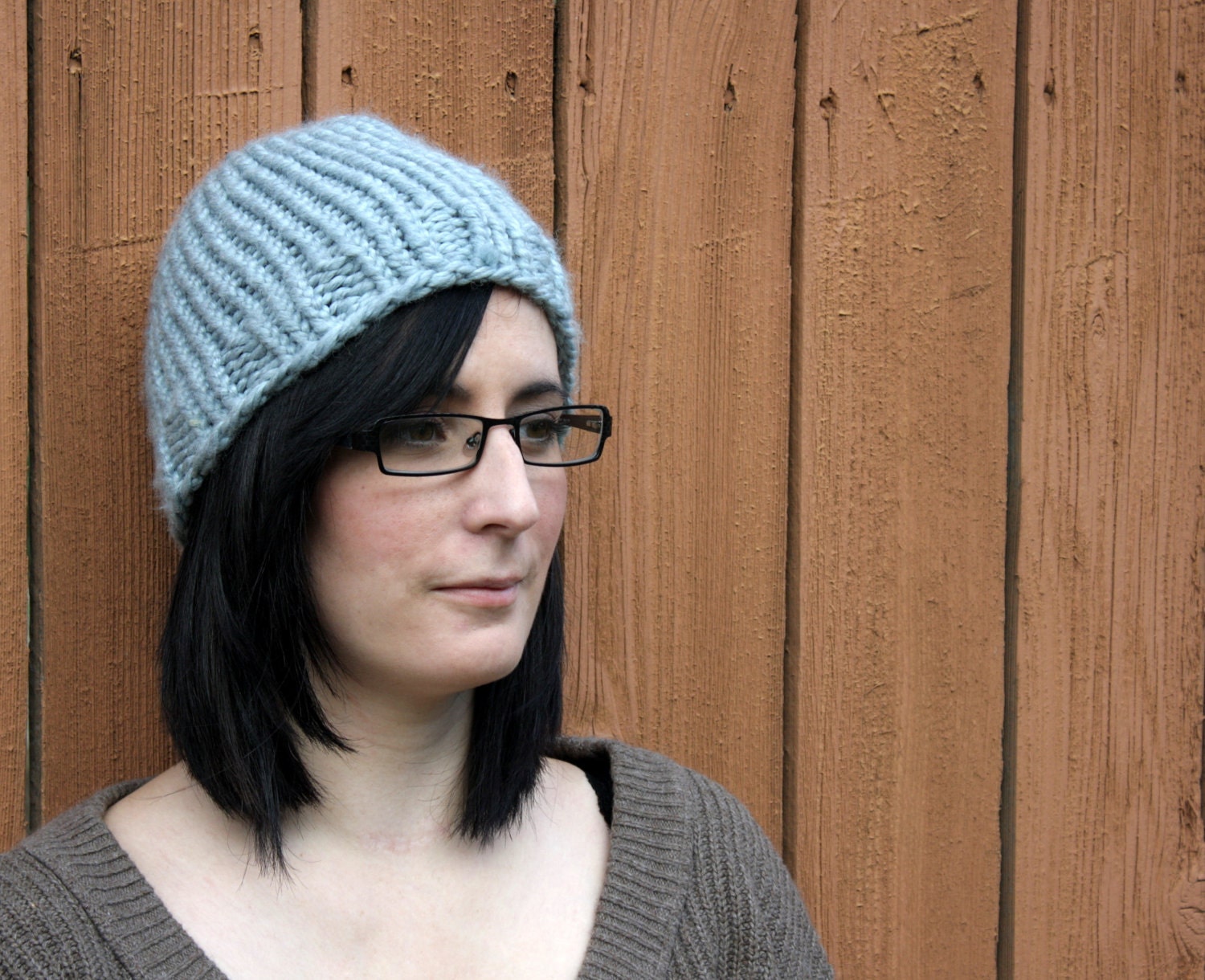 Knit Adult Hat in Blue
