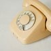 Vintage Rotary Phone - Home Decor - Light Beige - Cream - Made in Poland - teamcamelot