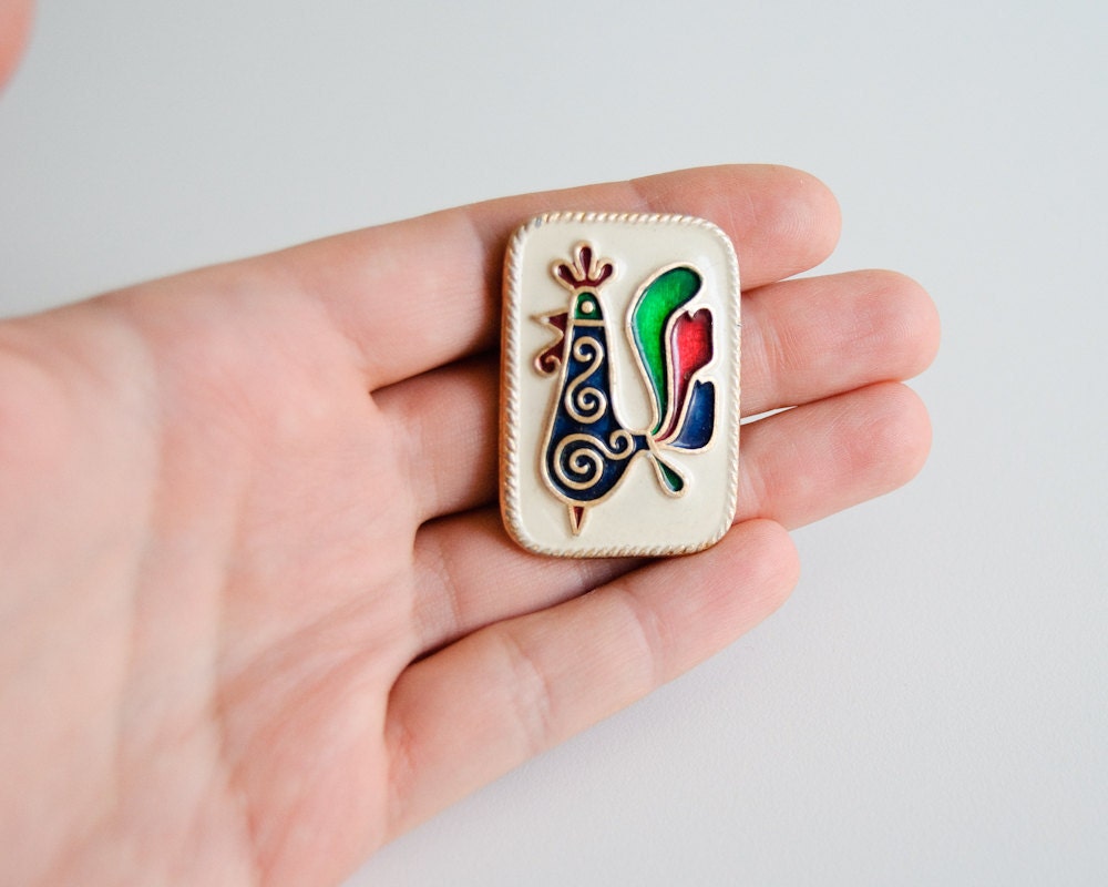 Soviet Metal Pin - Cock - USSR Pin Button