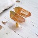 Crystal Quartz Points Stud Earrings ...Guilded Icy Chunks